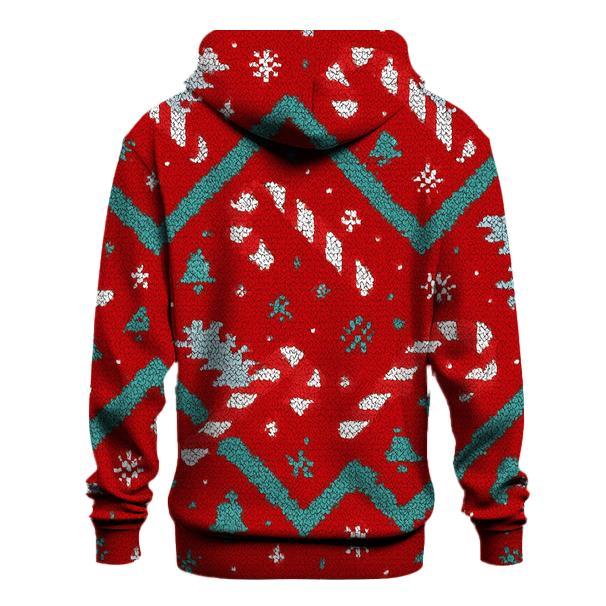 Candy Cane Comet Zigzag Design designer hoodies