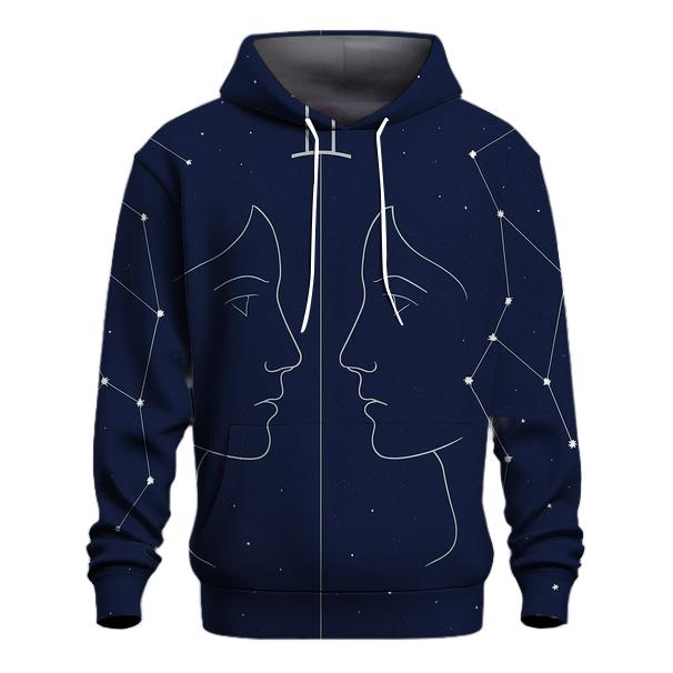 Gemini Twin Mirrors Star Map premium hoodies