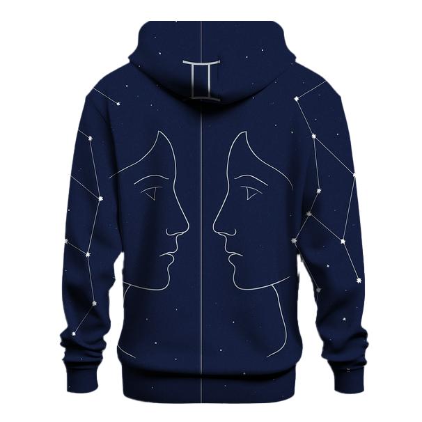 Gemini Twin Mirrors Star Map premium hoodies