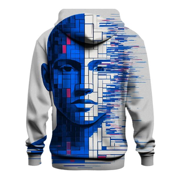 Quantum Glitch Portrait Mosaic custom hoodies