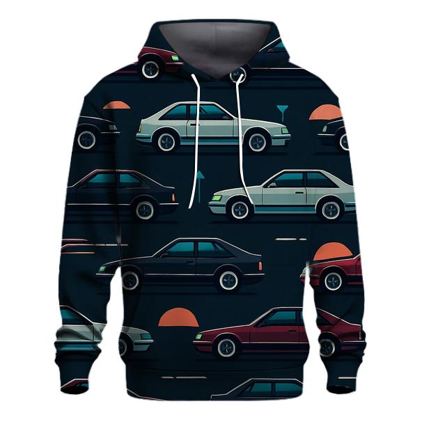 Chrome Sport Coupe Night Drive Icons embroidered hoodies