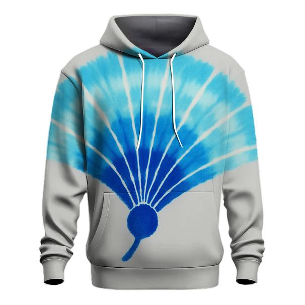 Shibori Fold Comet Tail Fan printed hoodies