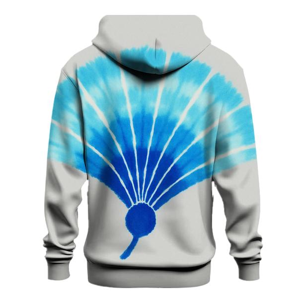 Shibori Fold Comet Tail Fan printed hoodies