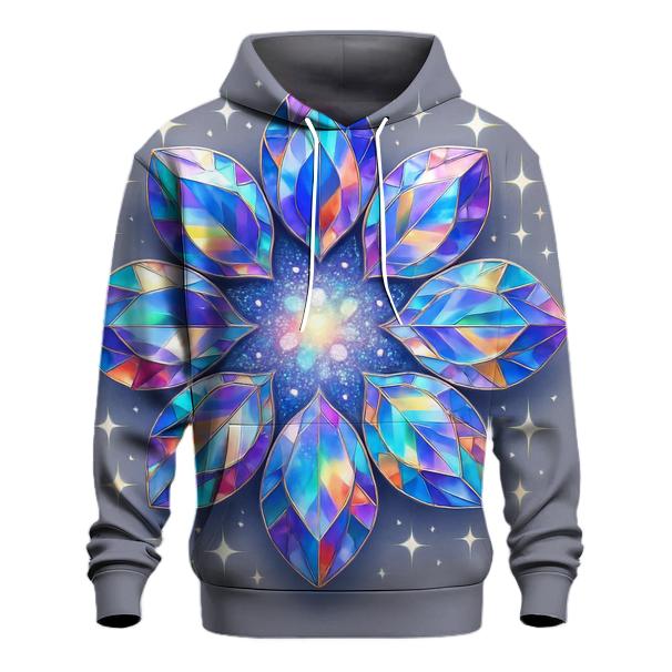 Holographic Facet Bloom heavyweight hoodies