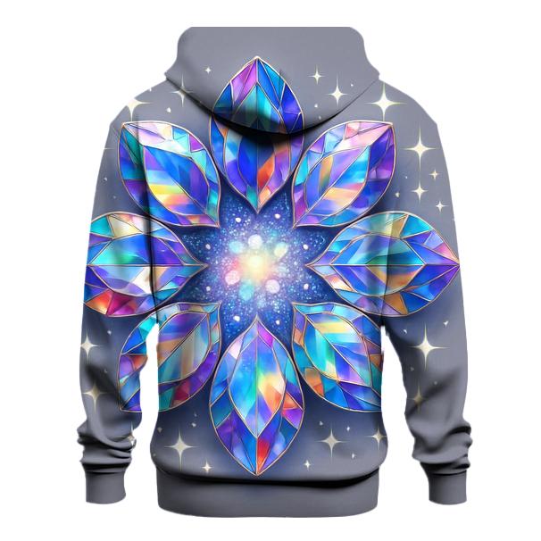 Holographic Facet Bloom heavyweight hoodies