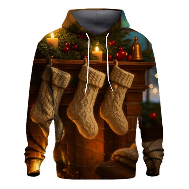 Knitted Stockings Under Northern Glow embroidered hoodies
