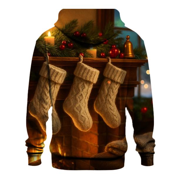 Knitted Stockings Under Northern Glow embroidered hoodies