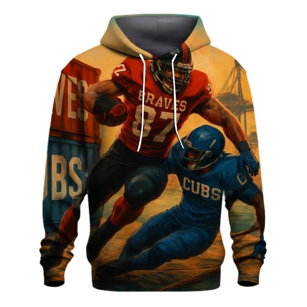 Harbor Crane Sideline Smash Braves Versus Cubs designer hoodies
