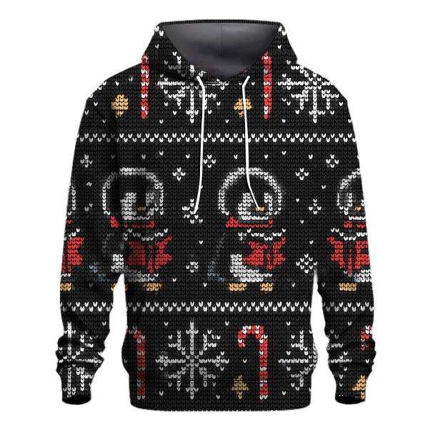 Penguin Astronaut Carolers Row Design custom hoodies