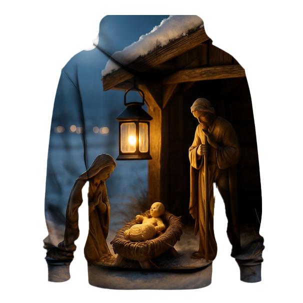 Silent Nativity By Moonlit Snow custom hoodies