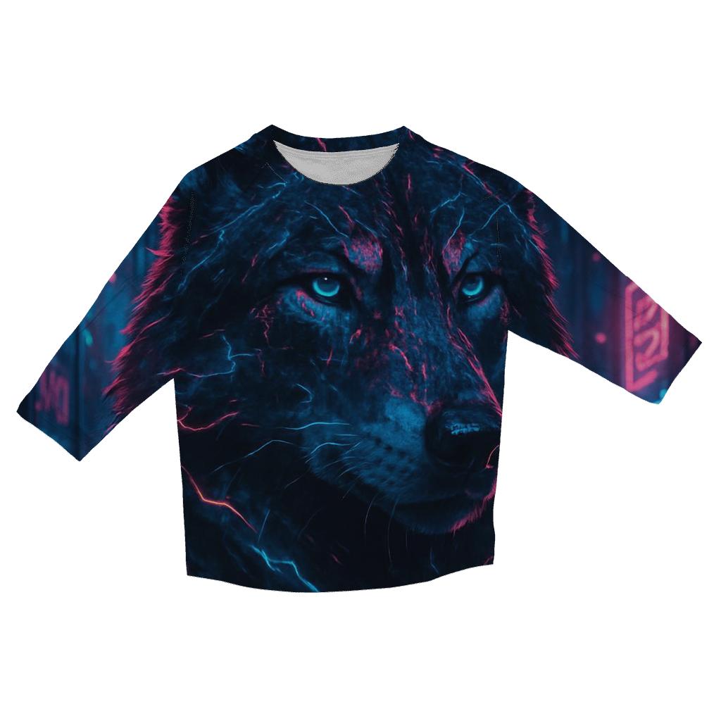 Neon Rain Wolf Of The Glass District cotton quarter sleeve shirts