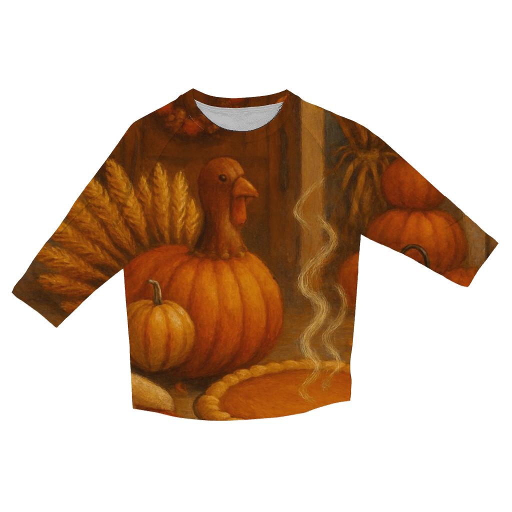 Lanternlit Harvest Welcome Porch trendy 3/4 sleeve tops