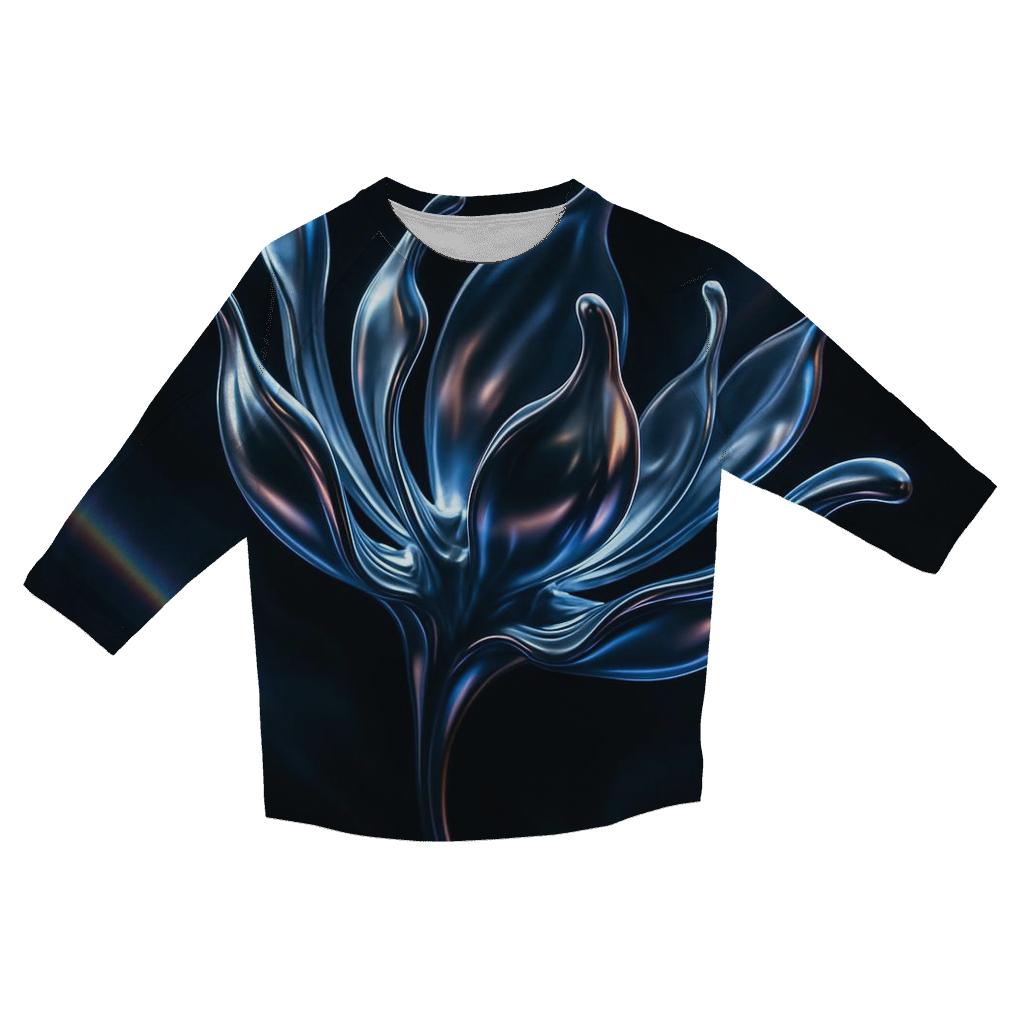 Chrome Bloom Drift printed three quarter sleeve shirts