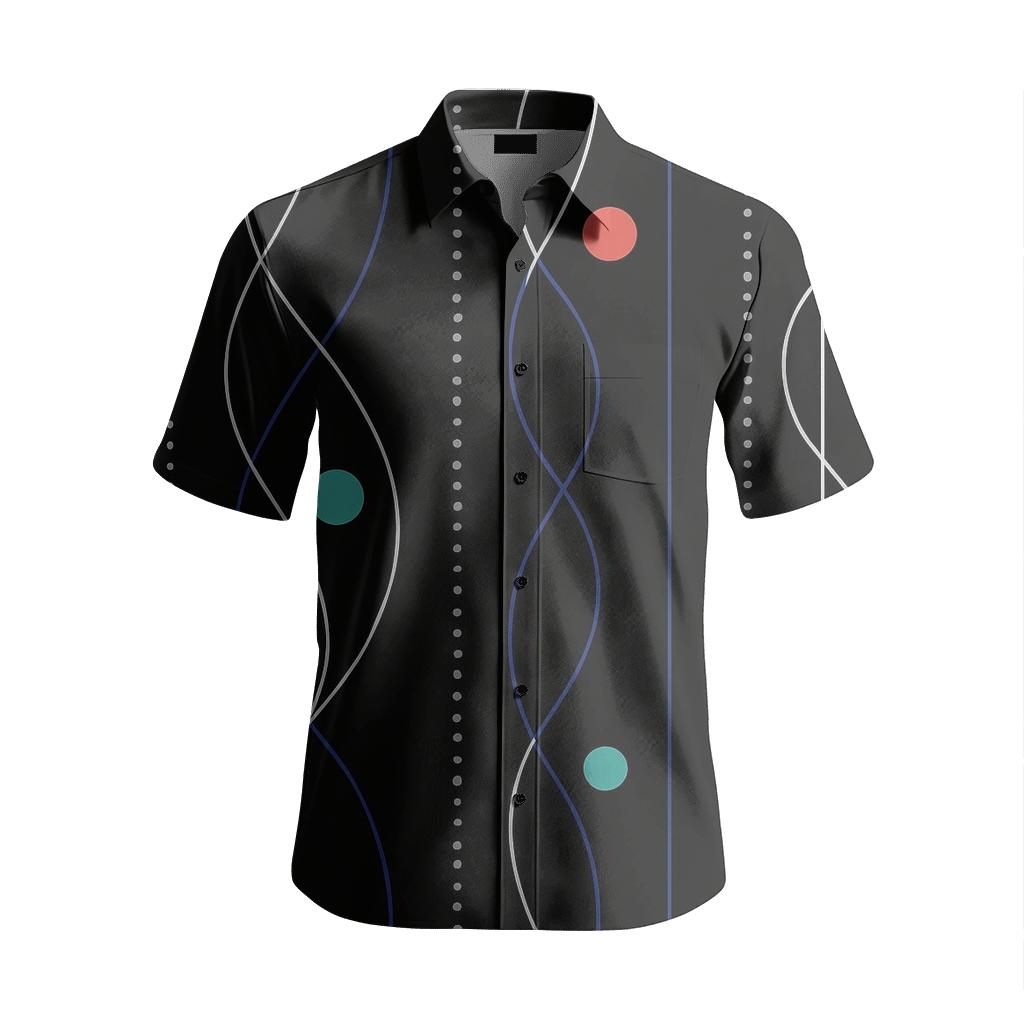Orbit Lines Geometric Stripe Repeat stylish threadwork shirts