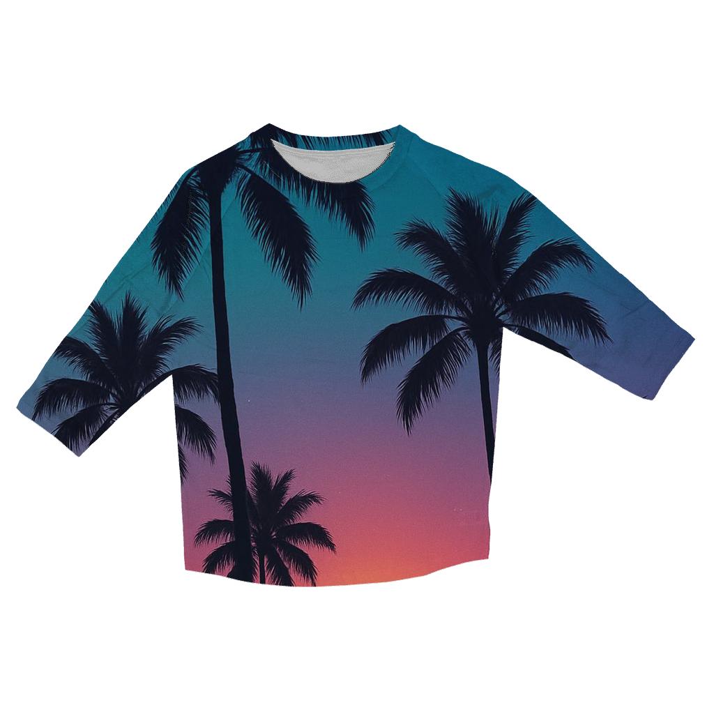 Palm Shadow Serenade personalized 3/4 sleeve tees