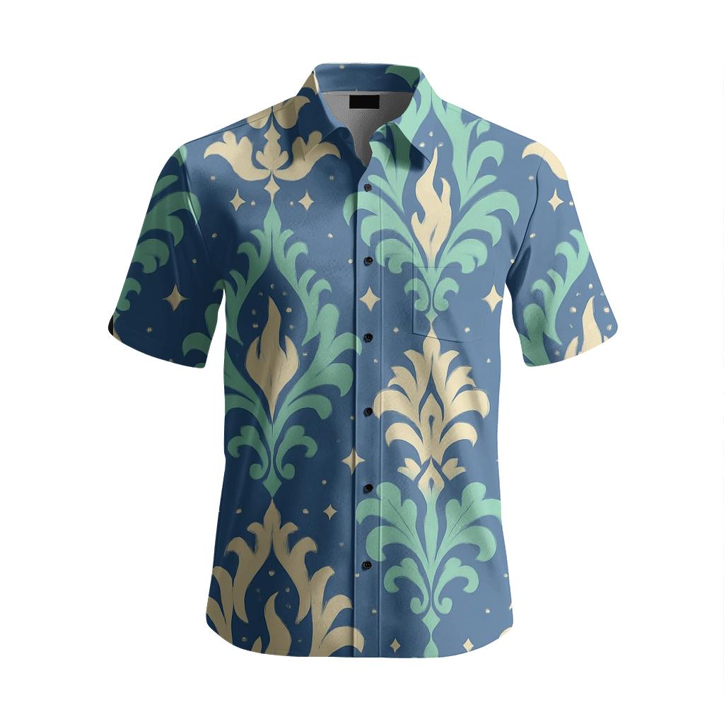 Aurora Damask Night Garden premium embroidered apparel