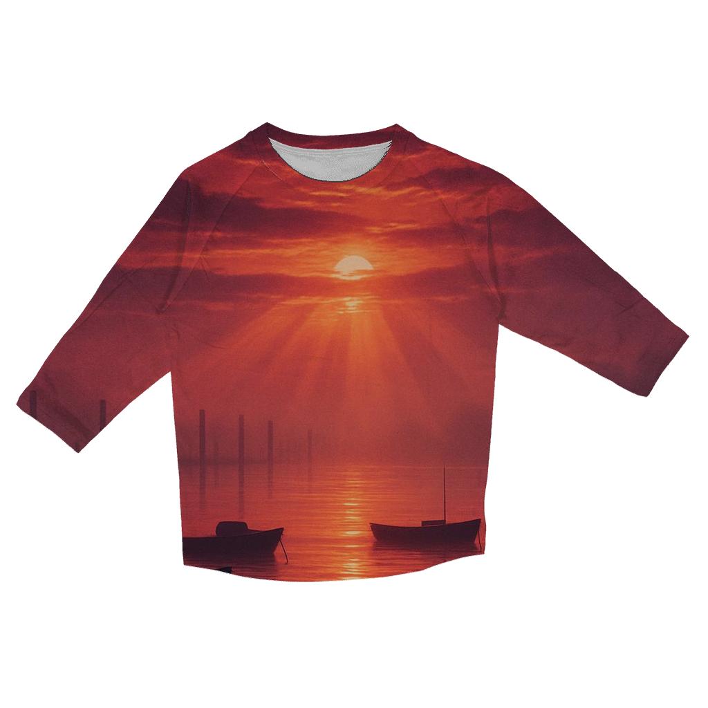 Crimson Cloud Harbor Drift custom 3/4 sleeve shirts