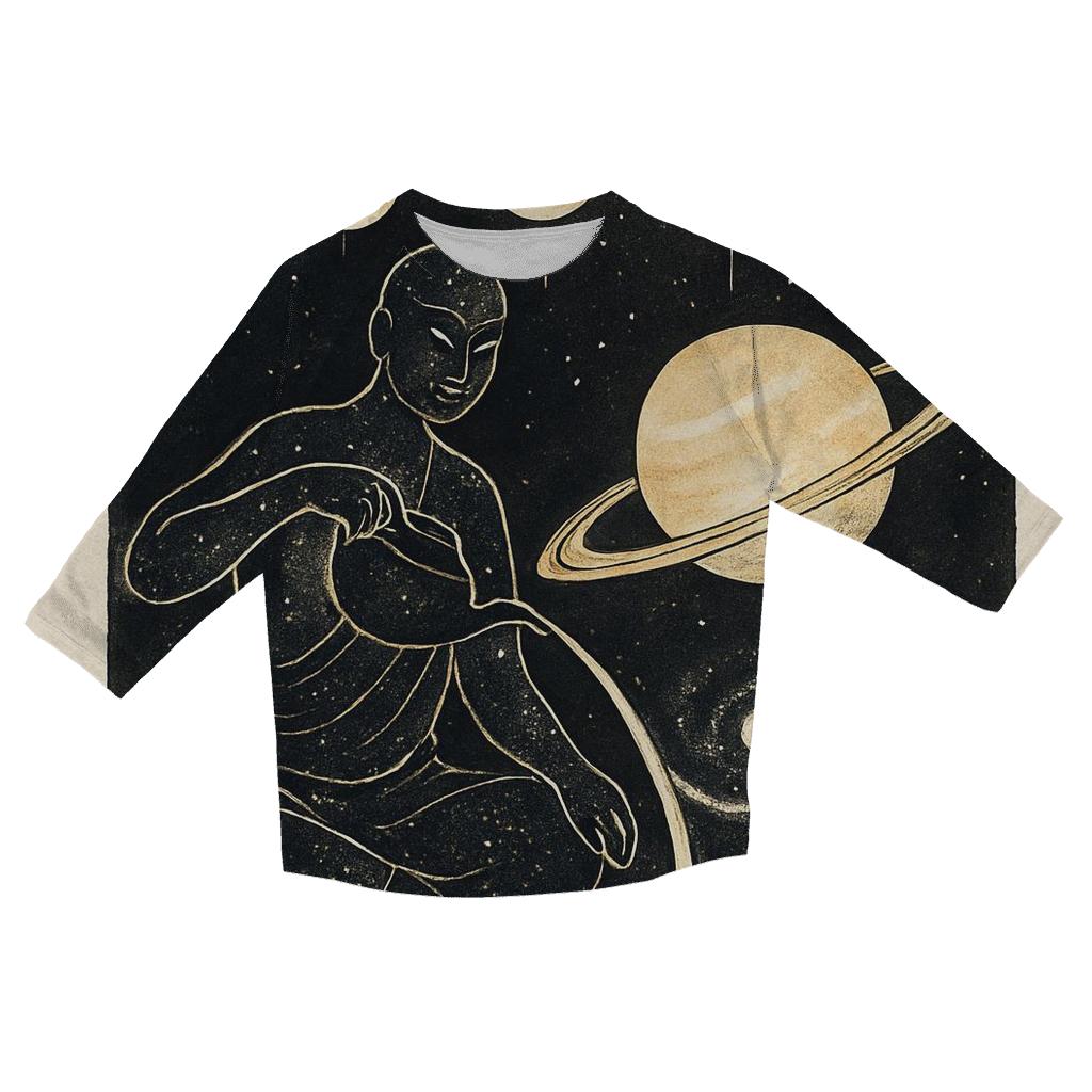 Midnight Orbital Tea Ceremony stylish quarter sleeve tops