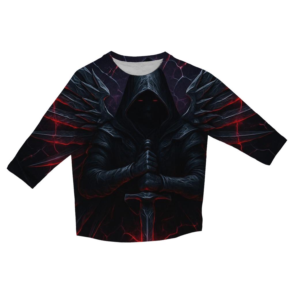 Dagger Seraph Under Shattered Glass Sky stylish quarter sleeve tops