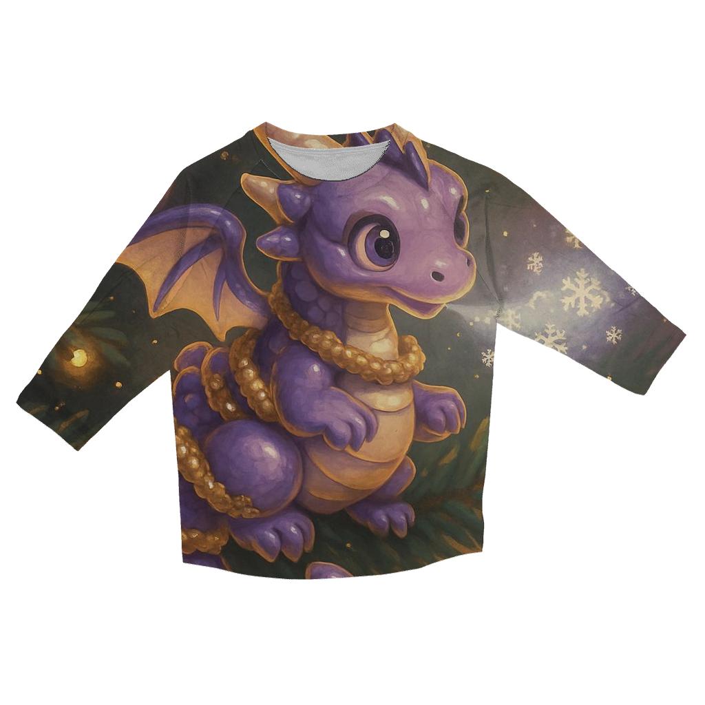 Ornament Dragon Guarding The Tree cotton quarter sleeve shirts
