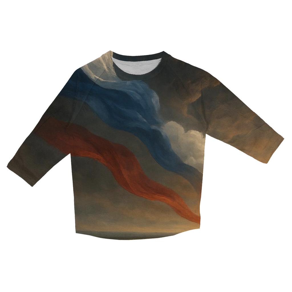 Ribboned Stripes Russia custom 3/4 sleeve shirts