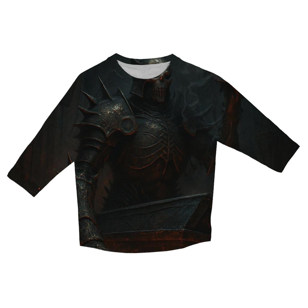 Volcanic Lich Knight Of The Molten Sepulcher printed three quarter sleeve shirts