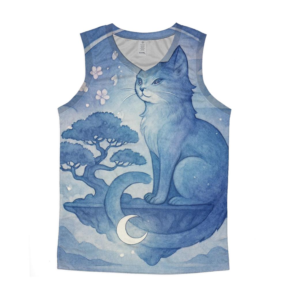 Lunar Bonsai Guardian Cat personalized athletic tanks