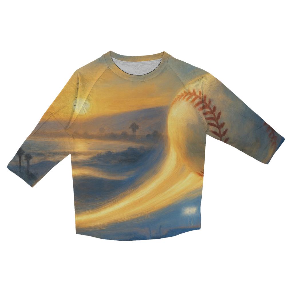 Golden Coast Curveball Mirage printed three quarter sleeve shirts