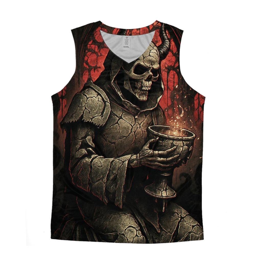 Thorned Reliquary Of The Fallen Saint graphic print tank tops