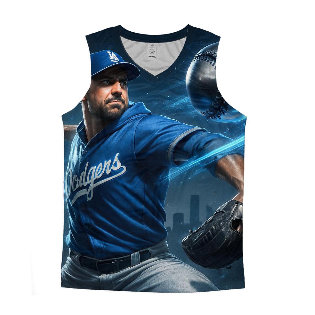 Chrome Fastball Over Los Angeles cotton sleeveless tops