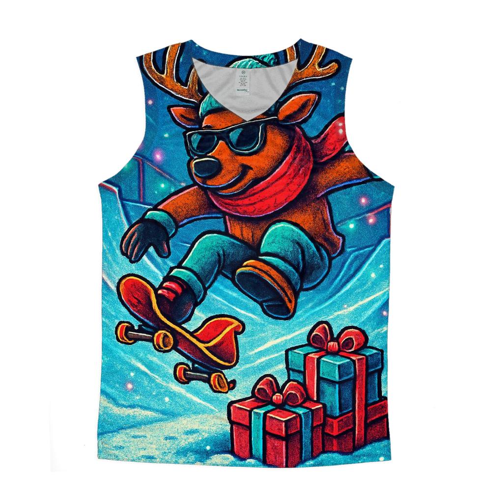 Reindeer Skatepark Sleigh Flip trendy fitted tank tops