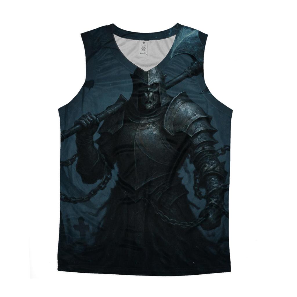 Moonlit Executioner With Iron Halo trendy fitted tank tops
