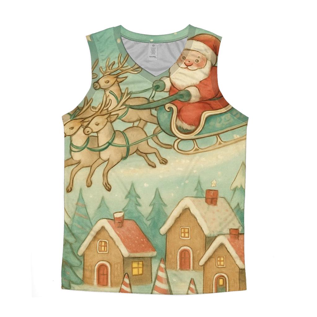 Storybook Sleigh Over Sugar Pines trendy fitted tank tops