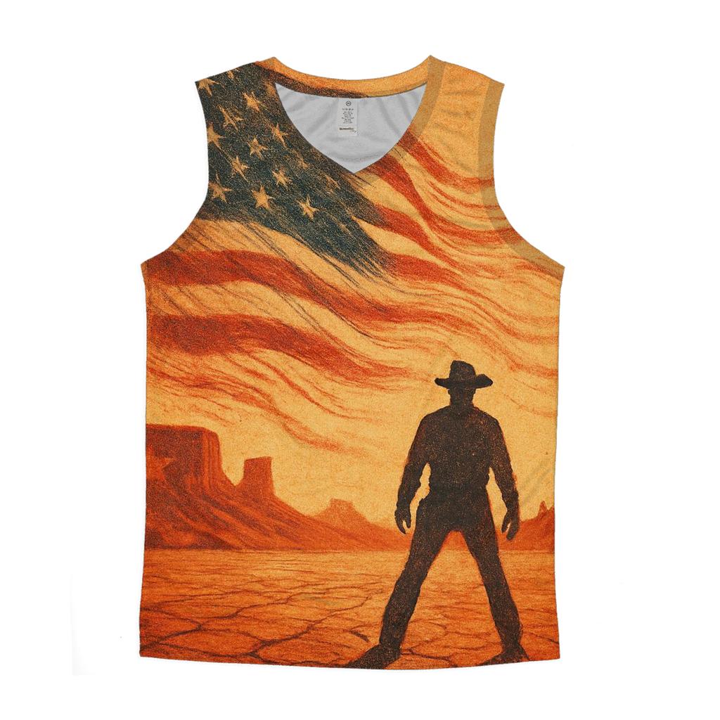 Desert Freedom Mirage Flag sports performance tank tops