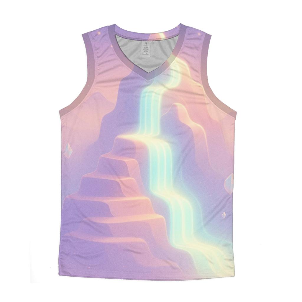Pastel Aurora Terraces cotton sleeveless tops