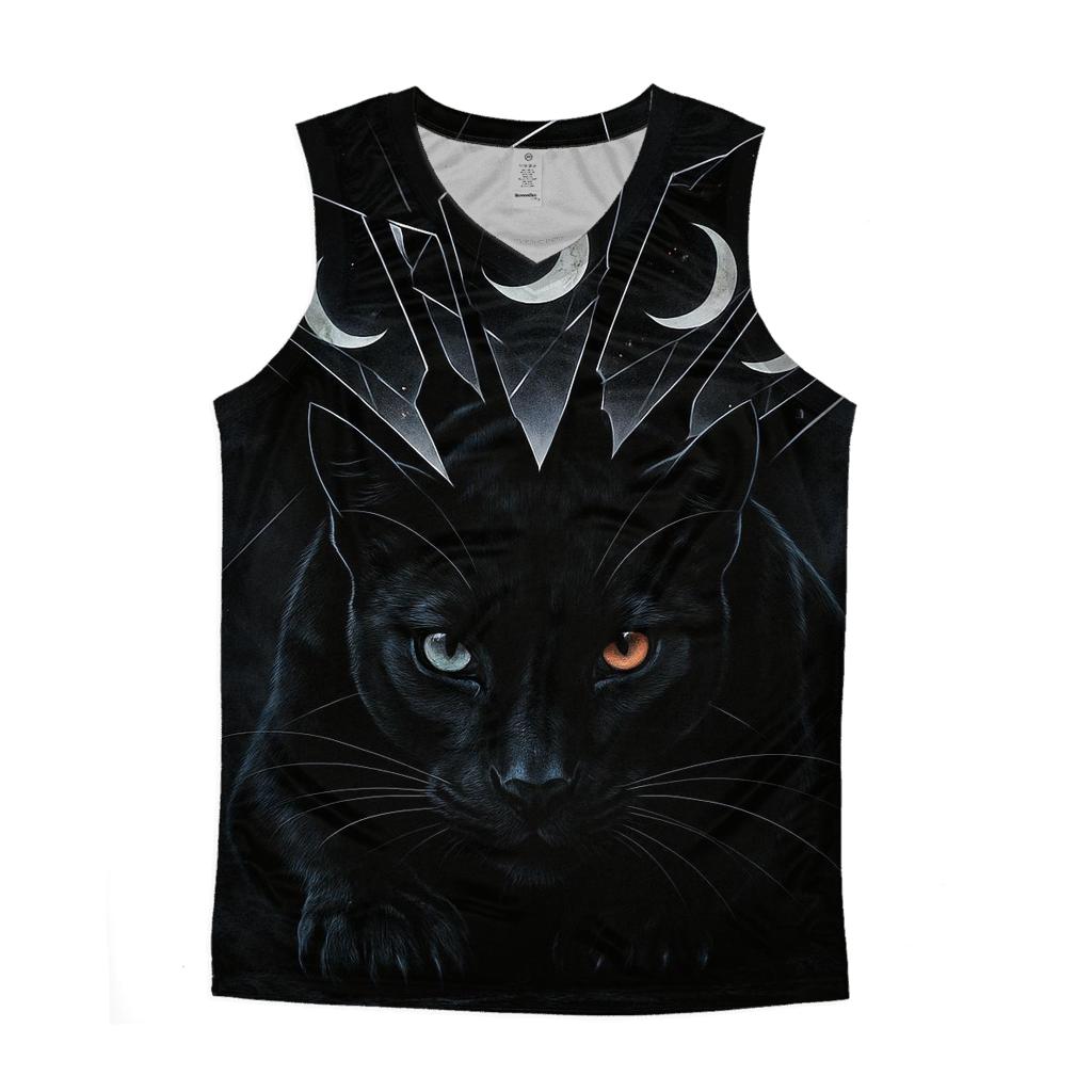 Shattered Mirror Panther Cat designer workout tanks