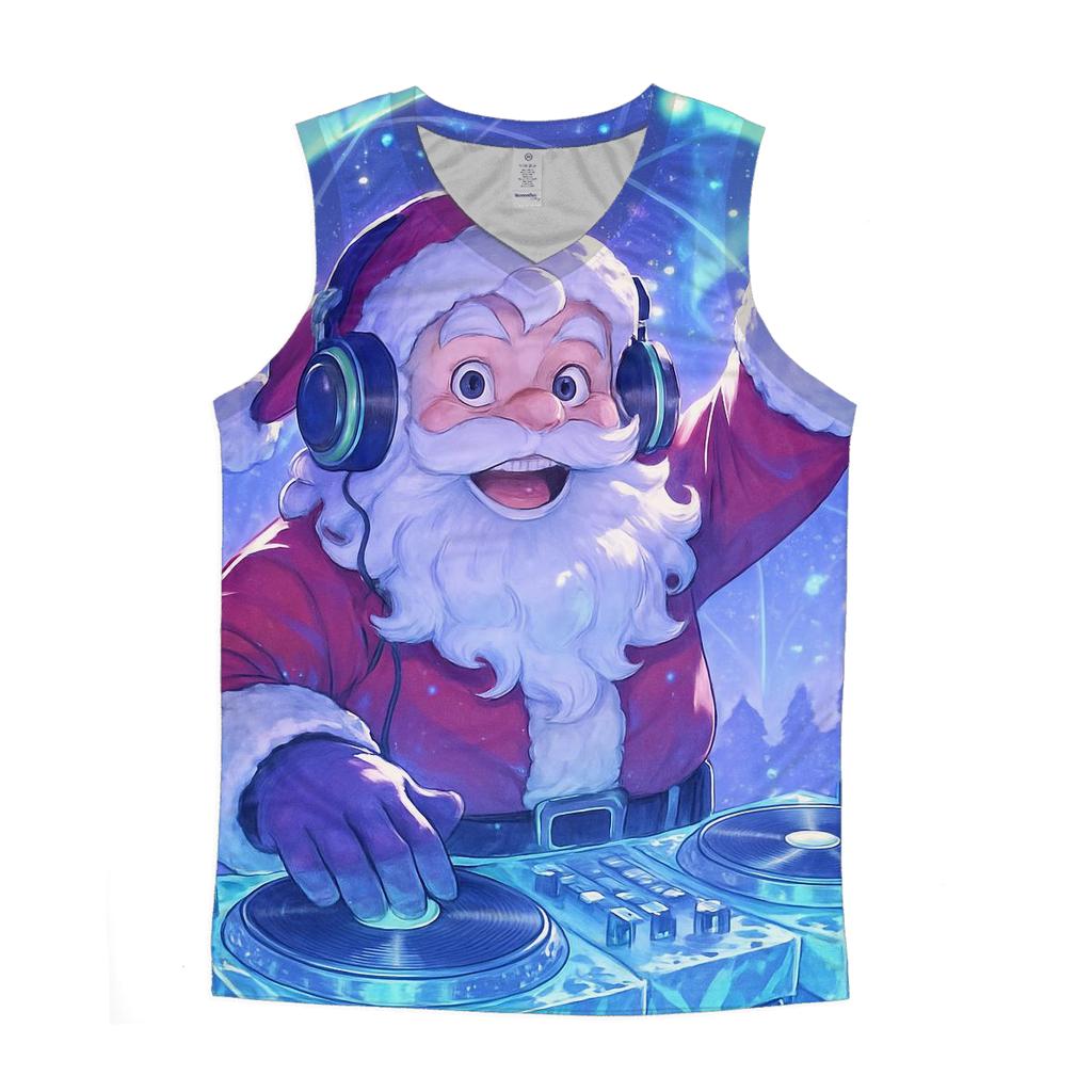 Santa DJ At The Polar Light Dome personalized athletic tanks