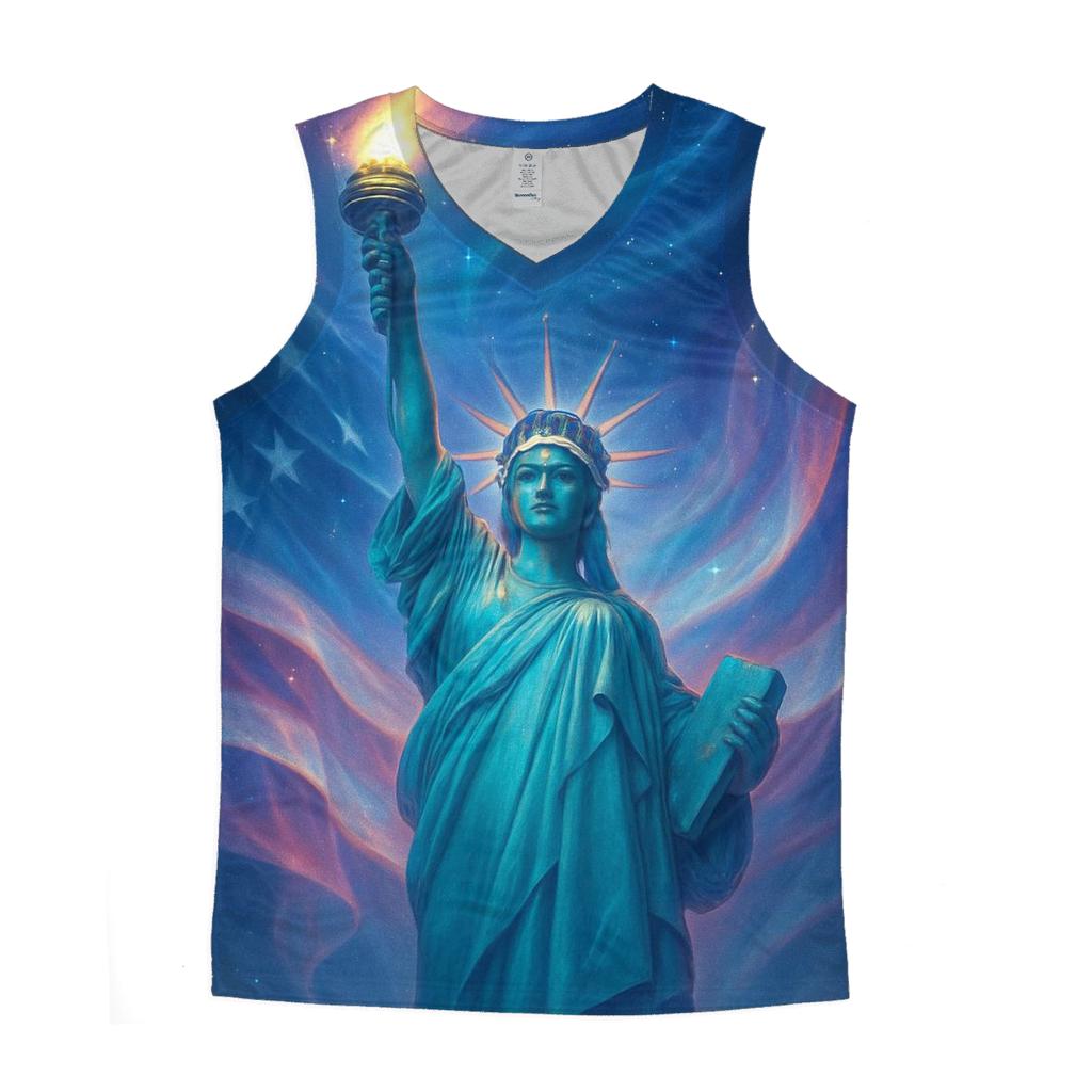 Liberty Crown Aurora Flag custom tank tops