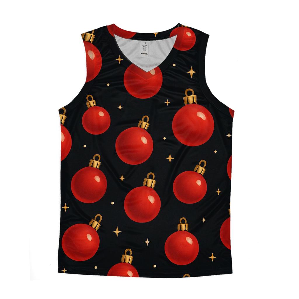 Scarlet Ornament Scatter With Micro Stars On Black Background stylish racerback tanks