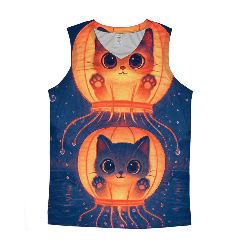 Lantern Jellyfish Kitty Parade casual summer tank tops