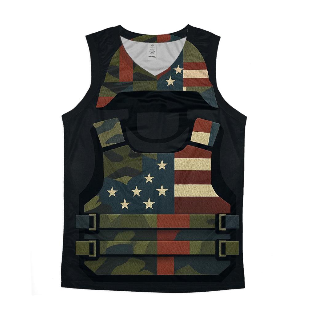 Camouflage And Stripes Armor Mosaic sports performance tank tops