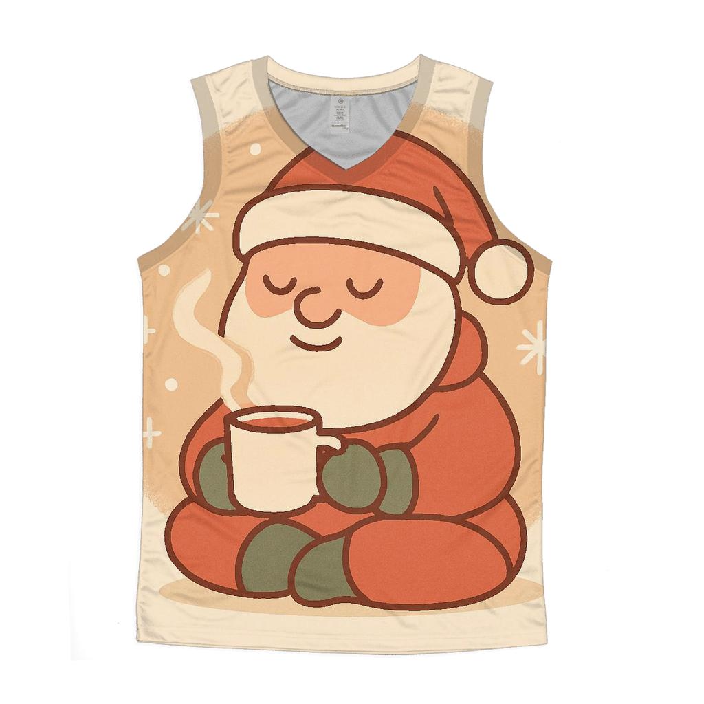 Minimal Cozy Santa Mug Moment personalized athletic tanks