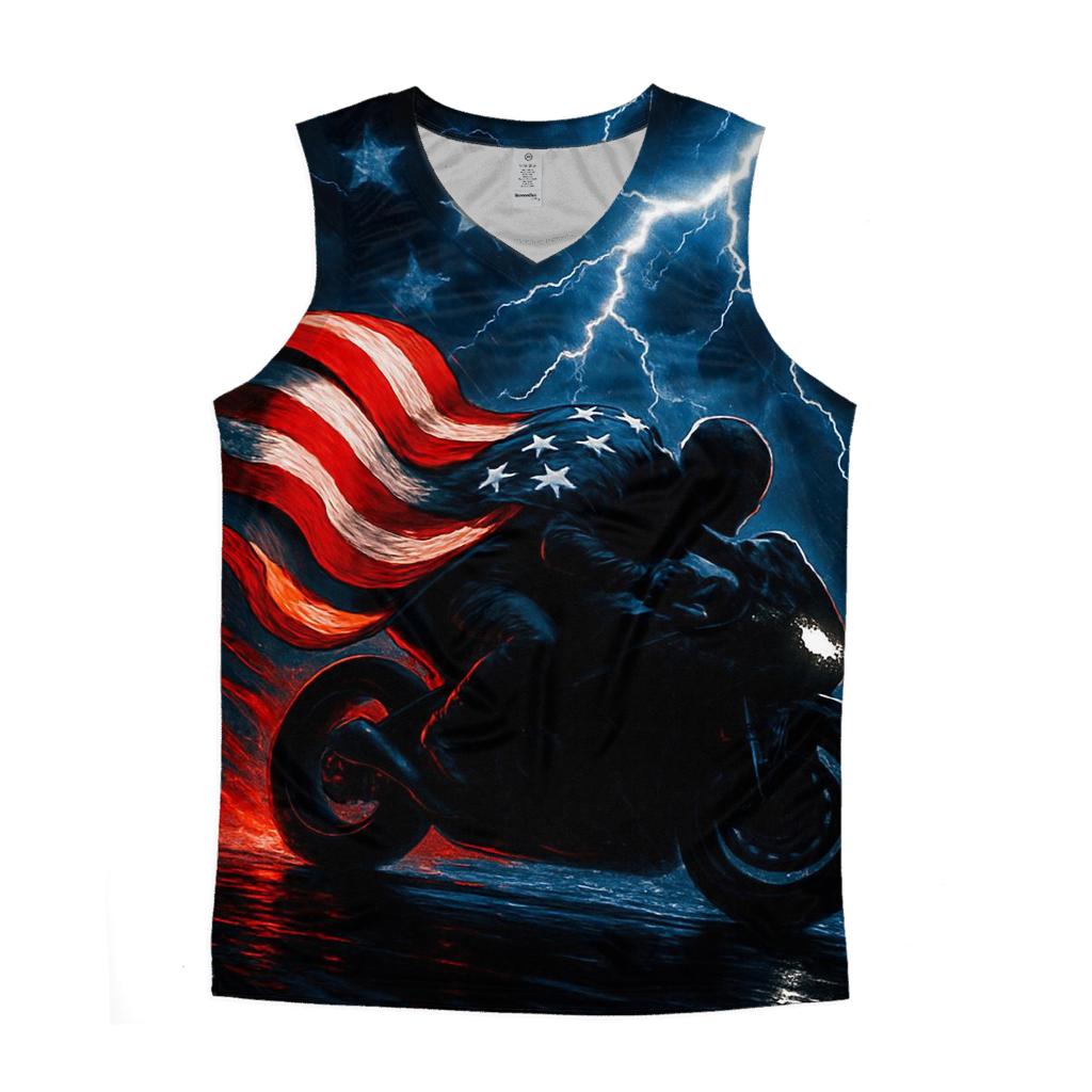 Storm Rider Flag Lightning custom tank tops