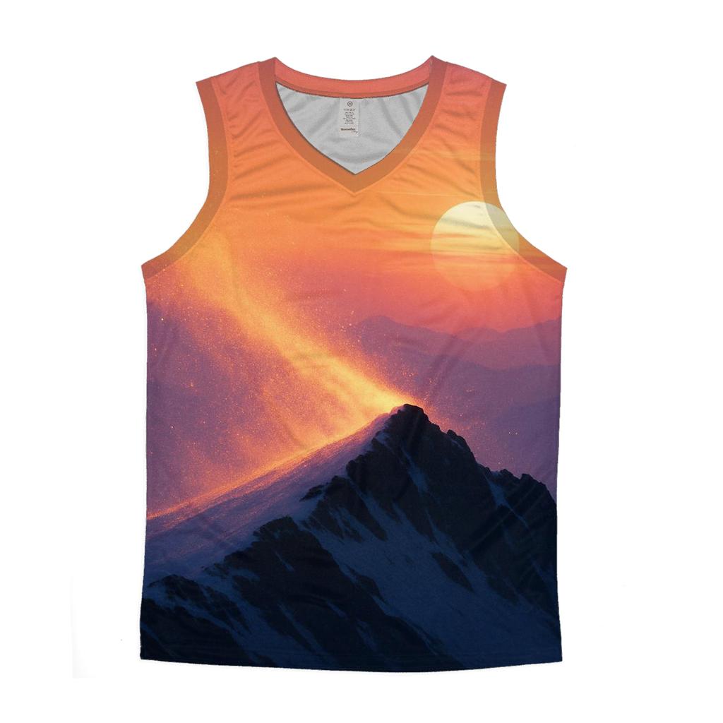 Gilded Snowline Sunset Echo cotton sleeveless tops