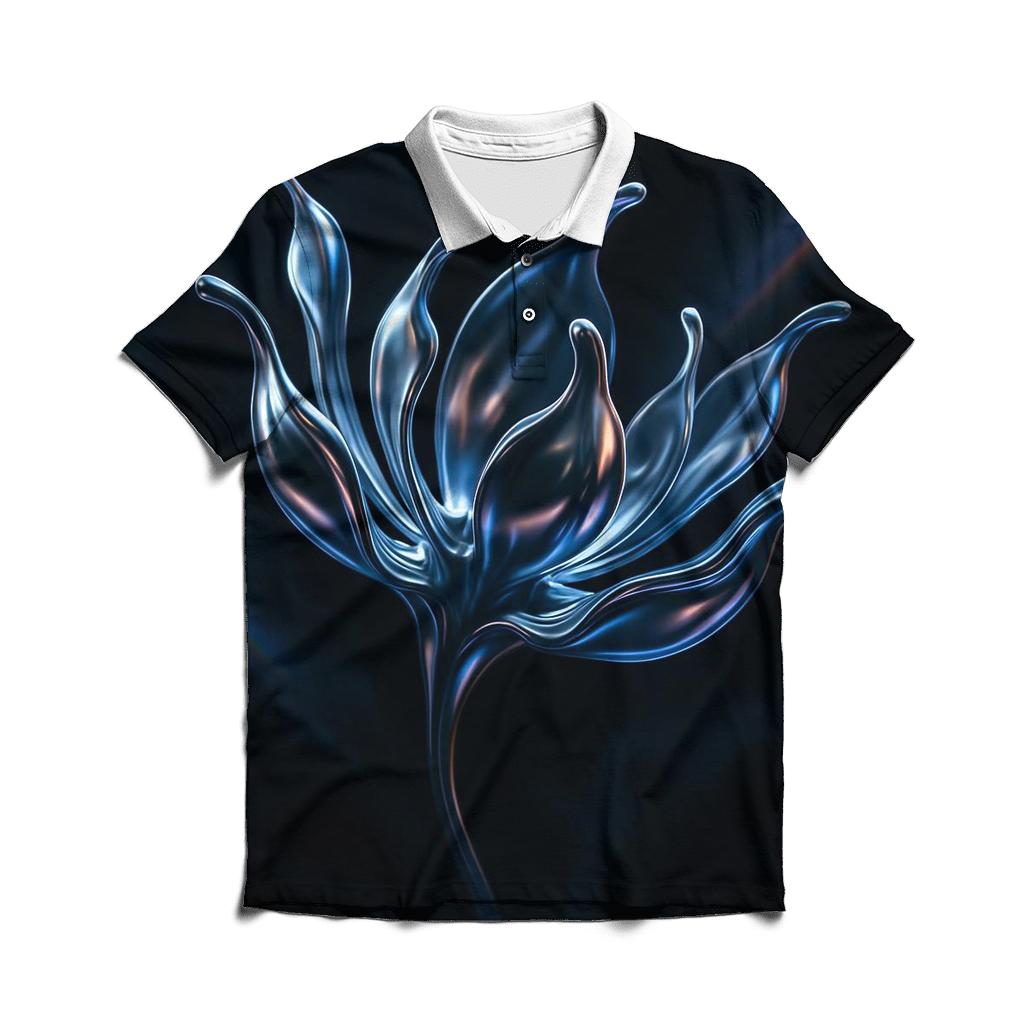 Chrome Bloom Drift personalized polo shirts