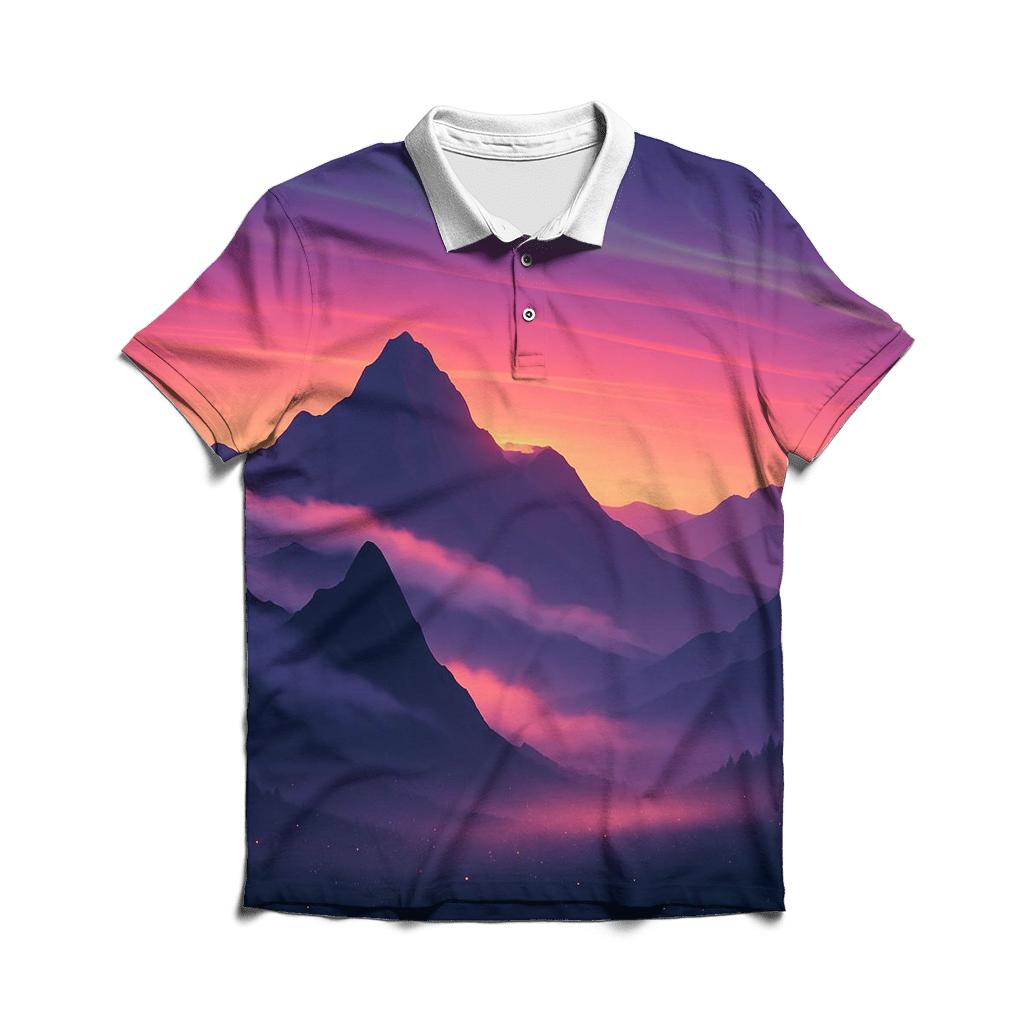 Aurora Peach Mountain Veil classic pique polos