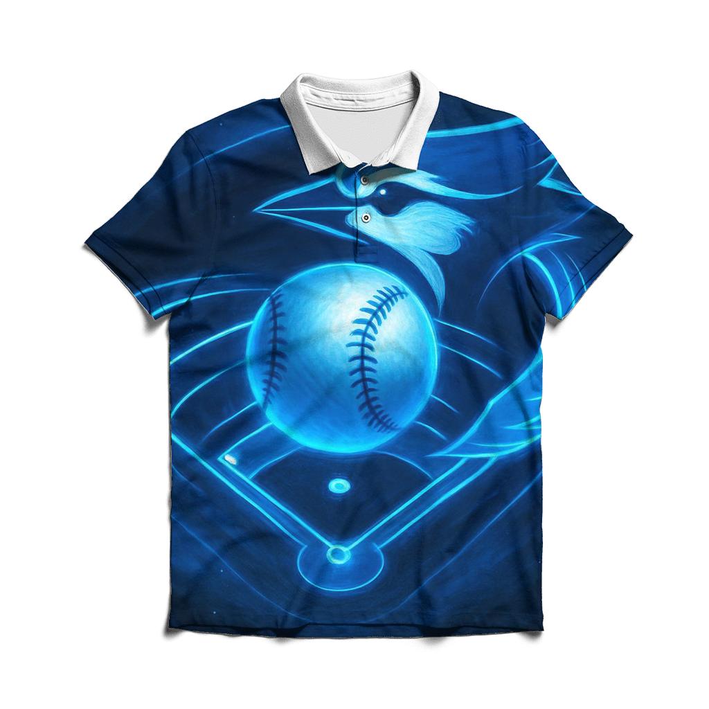Midnight Diamond With Blue Jays Orbit stylish collar polo tees