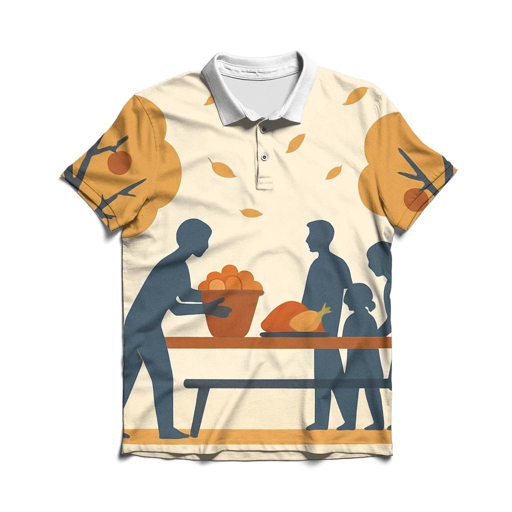 Sunlit Orchard Gratitude Gathering personalized polo shirts