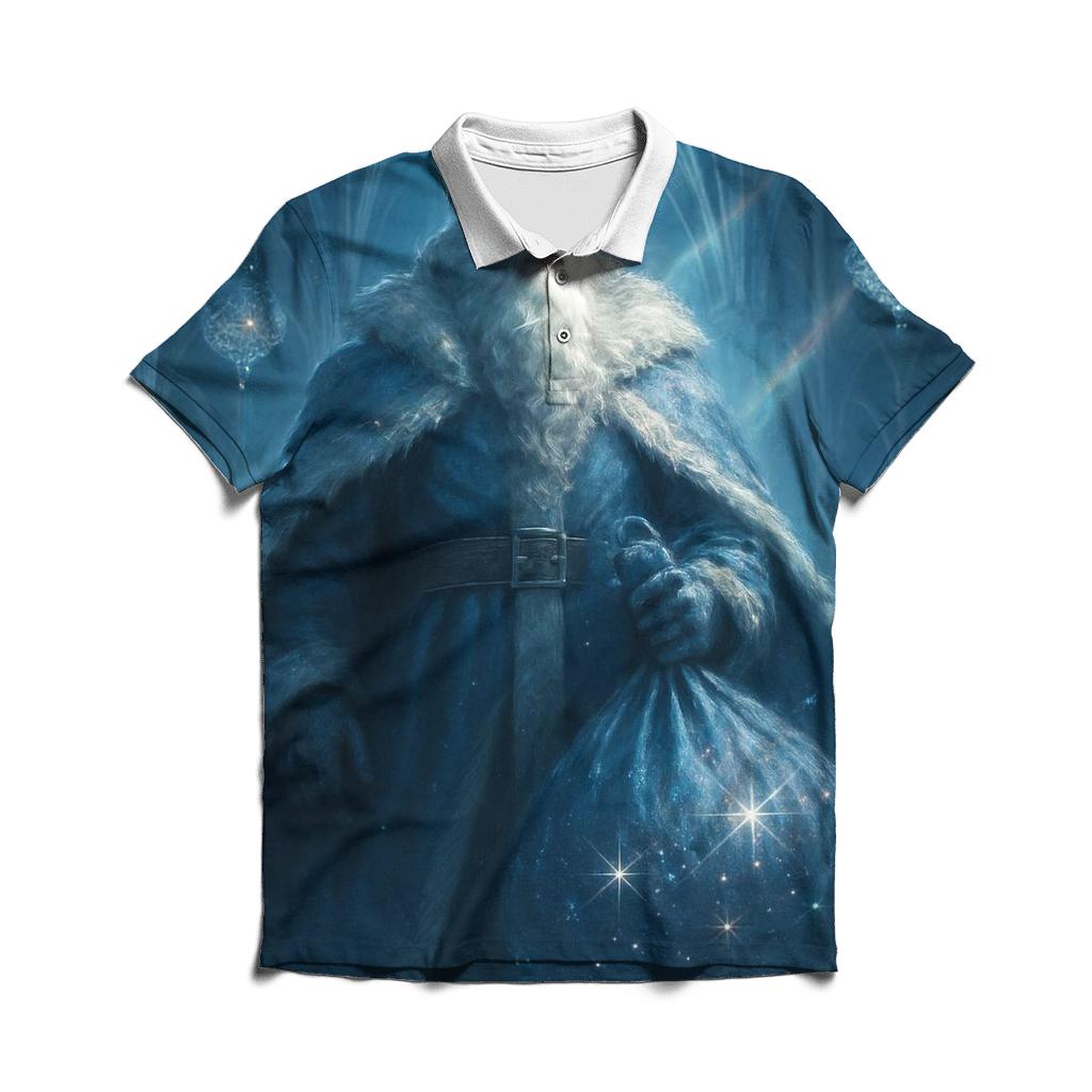 Crystal Crown Santa In Snow Cathedral custom polo shirts
