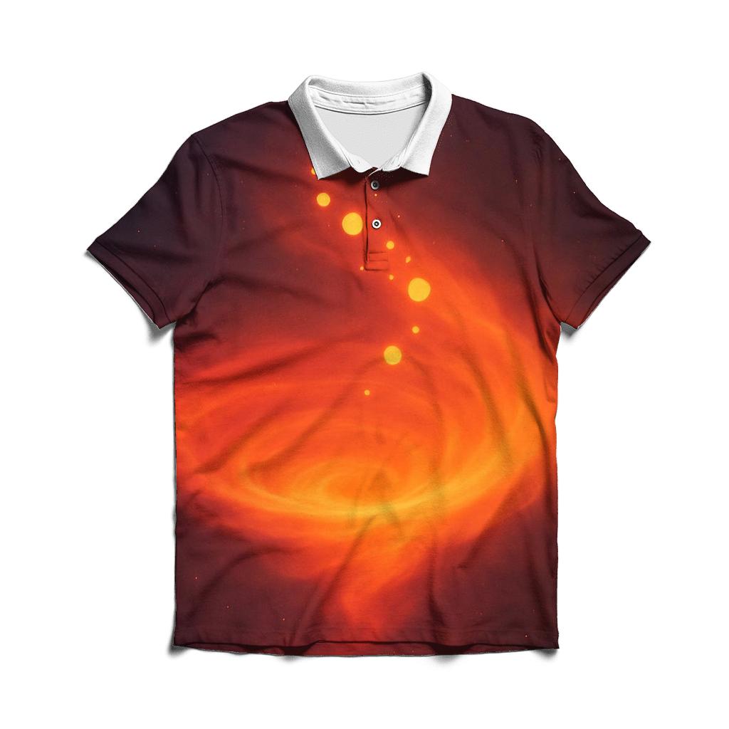 Sunset Ember Whirlpool branded logo polo shirts